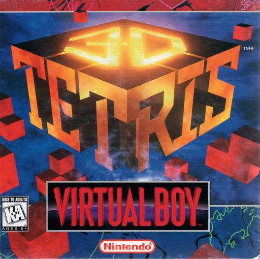 3D Tetris box art for Virtual Boy